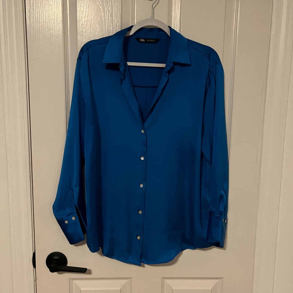 Zara satin shirt